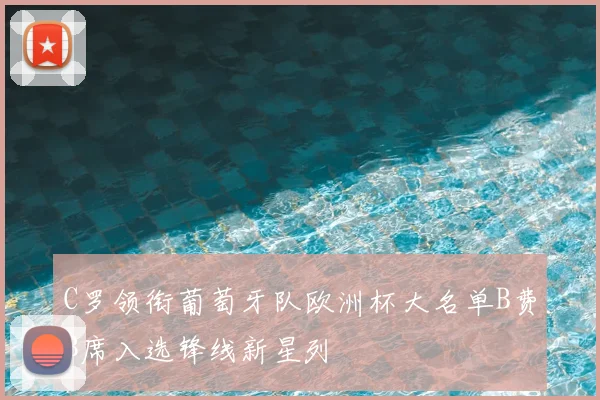 C罗领衔葡萄牙队欧洲杯大名单B费B席入选锋线新星列