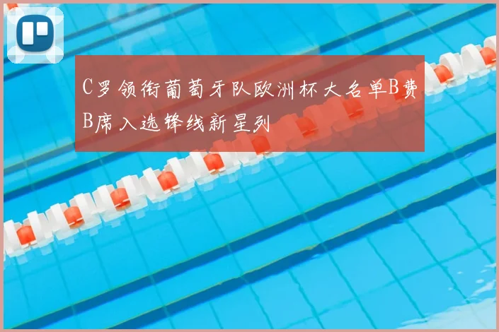 C罗领衔葡萄牙队欧洲杯大名单B费B席入选锋线新星列